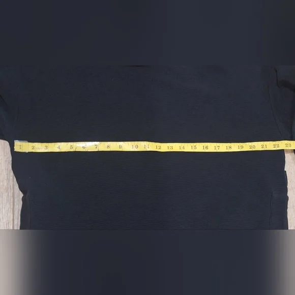 Varley Black Mae Longline Side Zip Ribbed Oversized Sweatshirt Sz. S - Picture 7 of 8